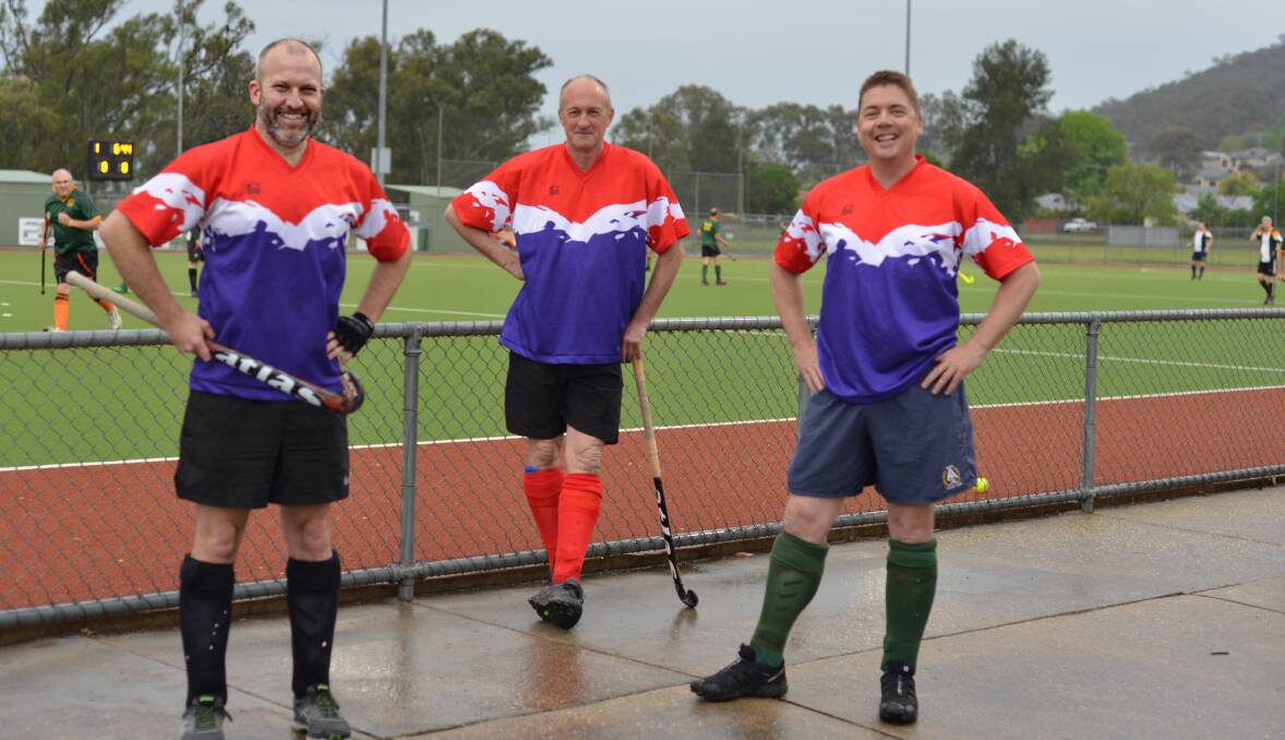EXCITED: Dave Gaukroger, Mark Hulme and Cam Walker have enjoyed playing again. Picture: NARELLE HAMILTON