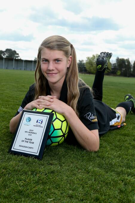 STANDOUT SEASON: Ashley Carty won Canberra's Capital Football under-13 Player of the Year in 2019.