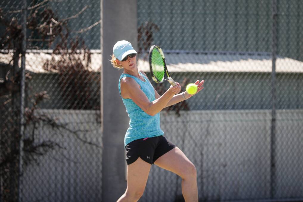 TERRIFIC FORM: Karen Plested helped Barty to an impressive victory against Dellacqua in the Tuesday ladies winter pennant section one grand final. Picture: JAMES WILTSHIRE
