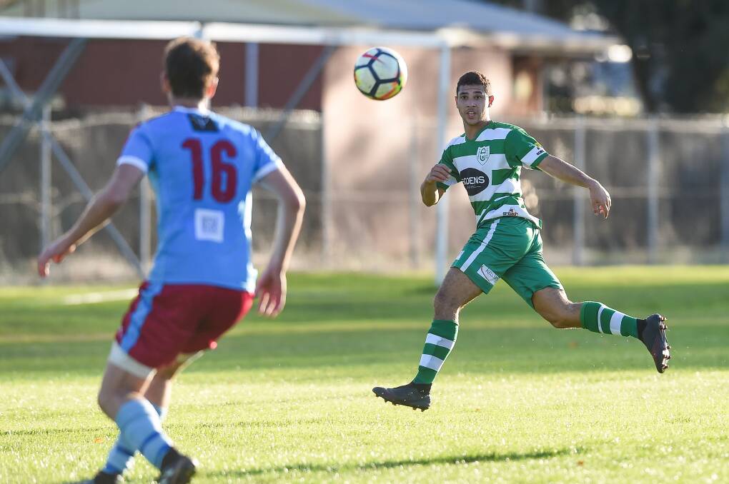 FRENCH FLYER: Albury United's Gauthier Robin was a standout for the Greens.