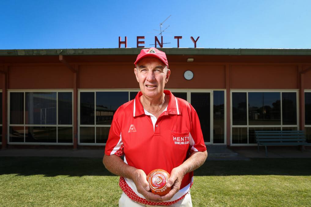 BOWLS BRILLIANCE: Peter Forck has won several club and district events in his decorated career at Henty. Picture: JAMES WILTSHIRE