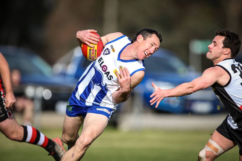 ON THE HOP: Arden Greiner and his Yackandandah teammates won't have played for seven weeks before the second semi-final on August 28.