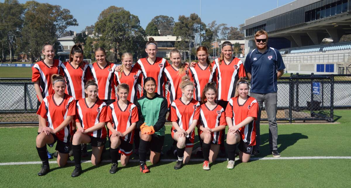 HARD FOUGHT: Albury High School's open girls soccer team was knocked out of the Puma Trophy by Lambton High. Picture: ALBURY HIGH SCHOOL