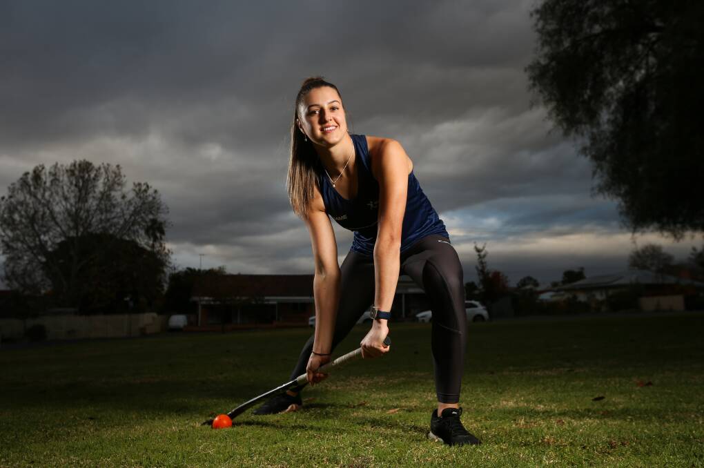 SKY IS THE LIMIT: Rutherglen's Tess Palubiski aims to be the next Hockey Albury-Wodonga prospect to play for the Hockeyroos after future talent squad selection. Picture: JAMES WILTSHIRE