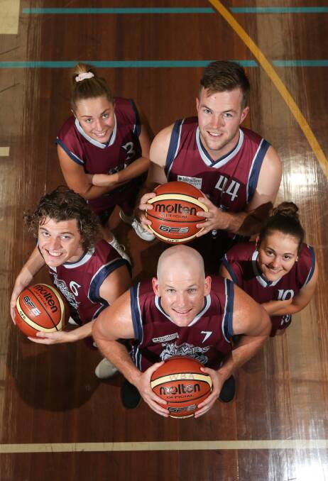 THE WOLF PACK: Mitch Donovan, Breanna Green, Broady Mills, Josh McKay and Clare Gransden are hoping to deliver a double for the Wodonga Wolves. Pictures: KYLIE ESLER