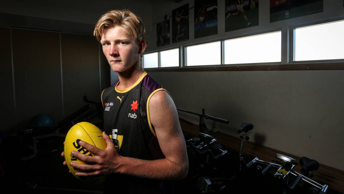 FAMILY TIES: Toby Murray hopes to follow in his brothers' footsteps and reach the AFL. Picture: JAMES WILTSHIRE