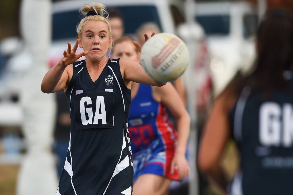 QUICKFIRE: Rutherglen's Britt Deegan has been an attacking force for the Cats throughout the Tallangatta league campaign. Pictures: 