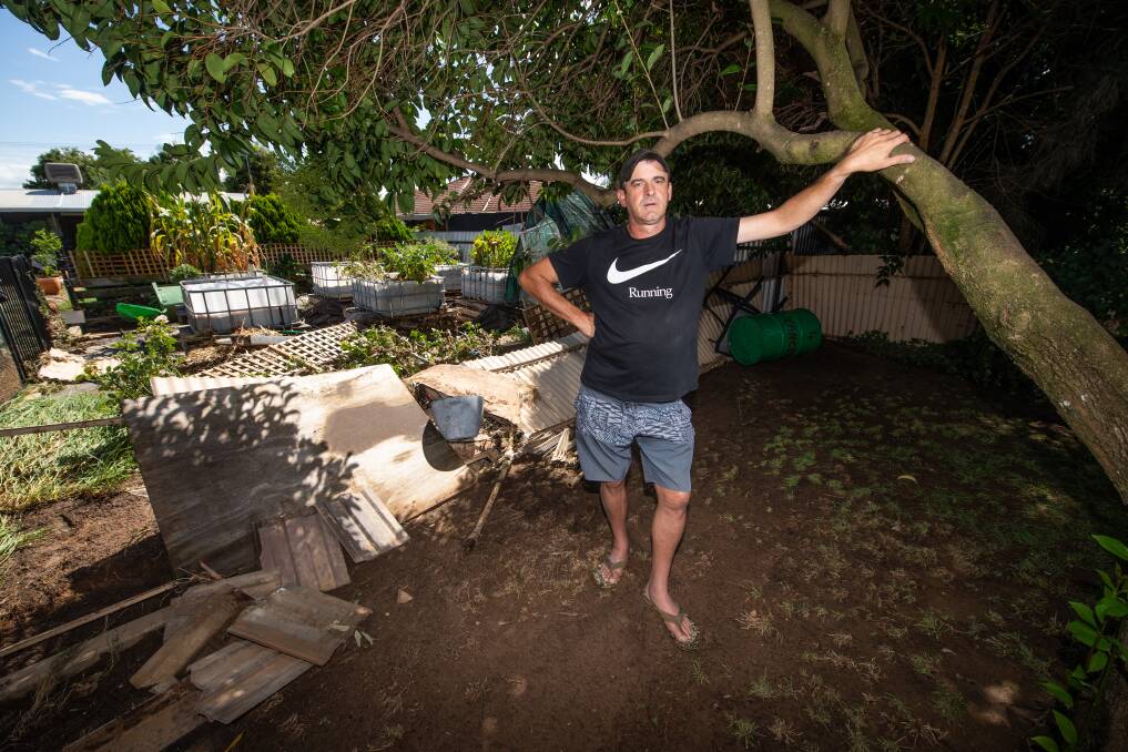 DESTROYED: A flood at Rutherglen in January caused more than $70,000 in damage to Steve Milthorpe's property.