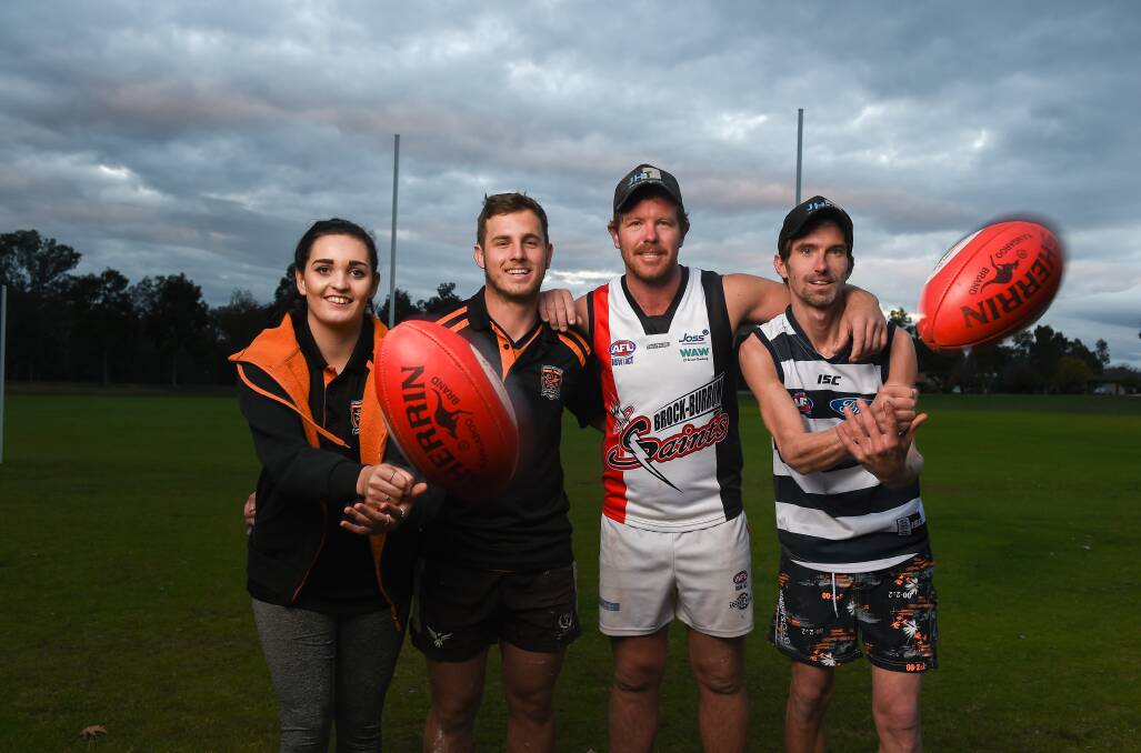 HOMEGROWN: Natasha Ruskin, Declan Campion, Joel Hartley and Ben Lee will feature for the Rebels in the Deaf Football Carnival at Bunton Park in June. Picture: MARK JESSER