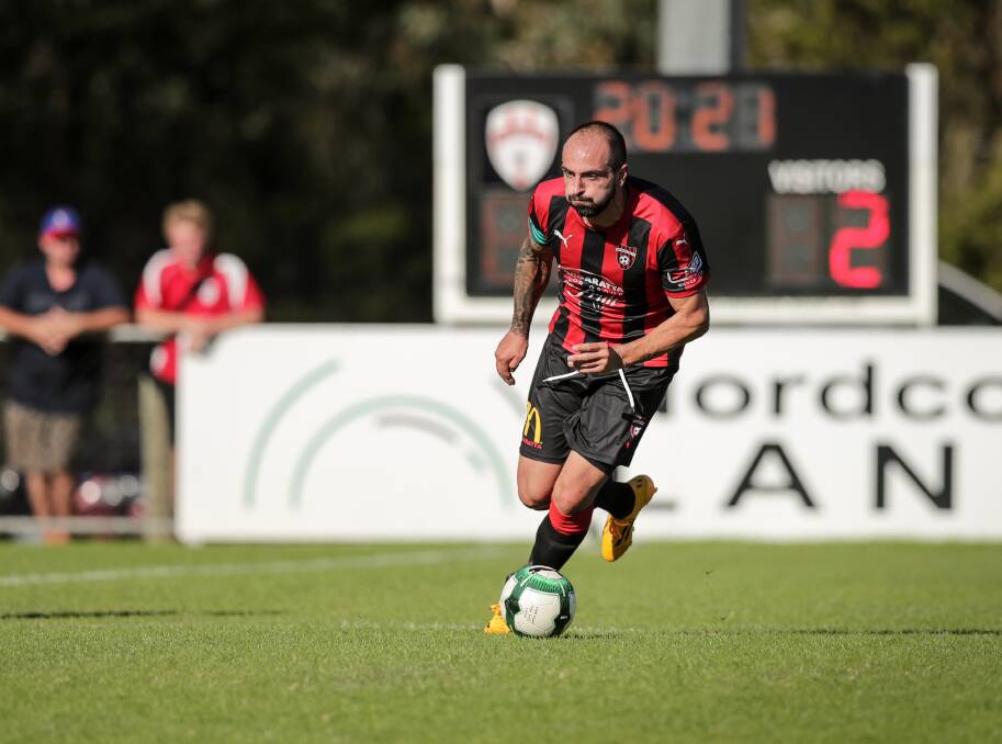 LATE DRAMA: Wangaratta captain Stoycho Ivanov was sent from the field in the dying stages of his side's 2-1 win against Myrtleford on Sunday.