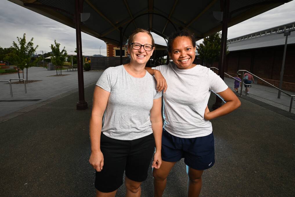 BABY STEPS: Rosie Arnel and Angela Lawrence completed a 24-hour rowing challenge on the weekend in preparation for a 5000-kilometre Atlantic Ocean row in December.