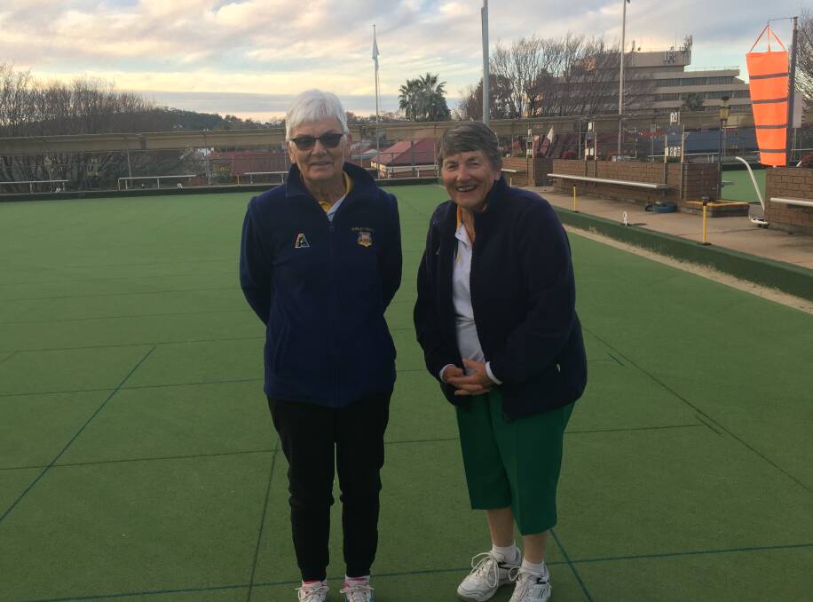 CLOSE CALL: North Albury duo Shirley Geddes and Jeanette Tuckwell came up just short in the first round of the senior pairs at the Women's Bowls NSW State Championships at Malua Bay this week.