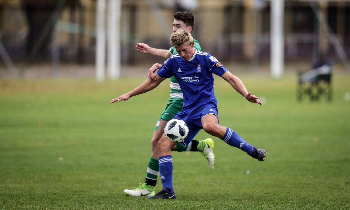 BACK IN BLUE: Thorne Maw has returned to AWFA outfit Albury City after a season with Blacktown Spartans.