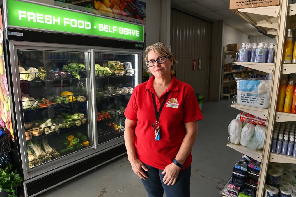 Albury Wodonga Regional Foodshare's community pantry coordinator Nicole Eirth has noticed a rise in people struggling to put food on the table. Picture by Mark Jesser