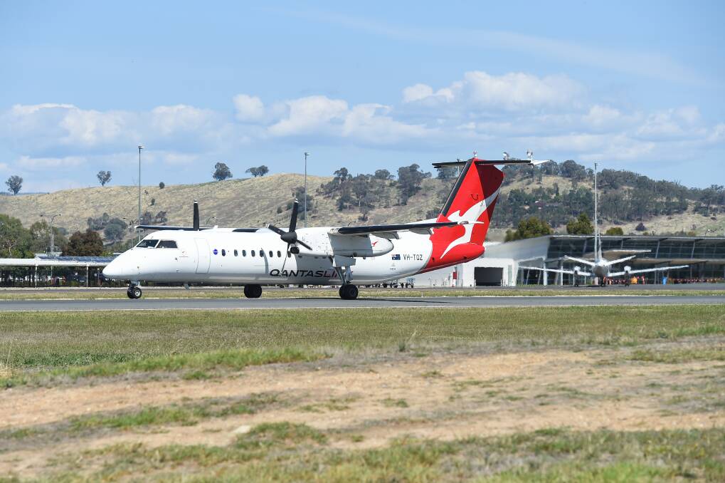The 74-seater QantasLink Dash 8 Q400 turboprop aircrafts that serviced the Albury to Brisbane route have been upgraded to Embraer E190 jets that can cater for 94 passengers. Picture by Mark Jesser