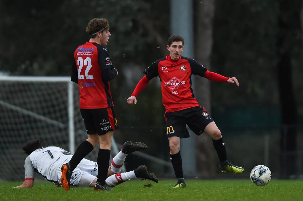 YOUNG GUN: Lewis Greenwood is back at Murray United for the remainder of the season after a stint with NPL Queensland outfit Peninsula Power.