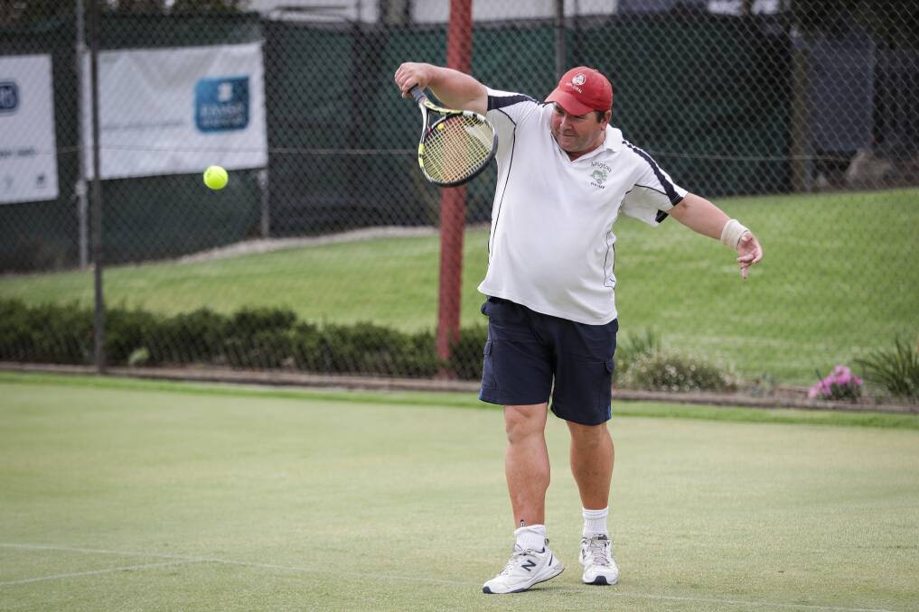 READY TO FIRE: Mick Reid will be among a host of players in action as Albury Tennis Association's summer pennant competition commences for another season on Saturday. Sixty teams have entered across multiple sections.