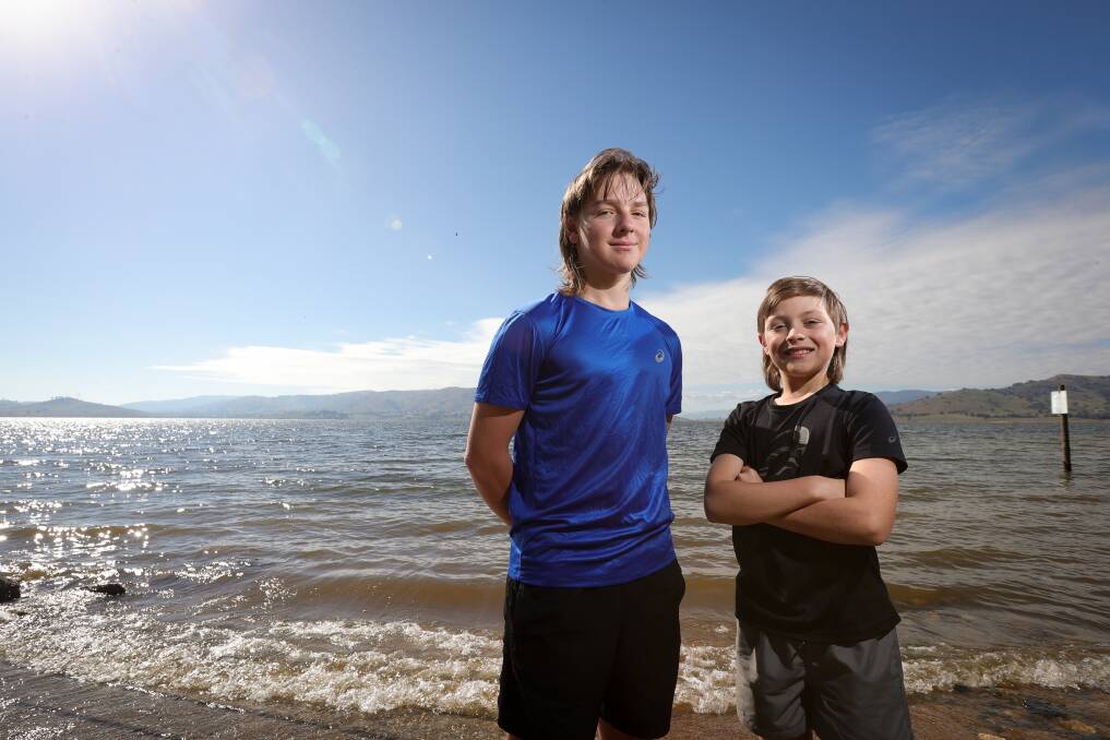 Brothers Deezel, 15, and Kadin, 11, Humphrey are set for the Kiewa-Tangambalanga Lions Club Milk Run on Sunday, April 30. Picture by James Wiltshire