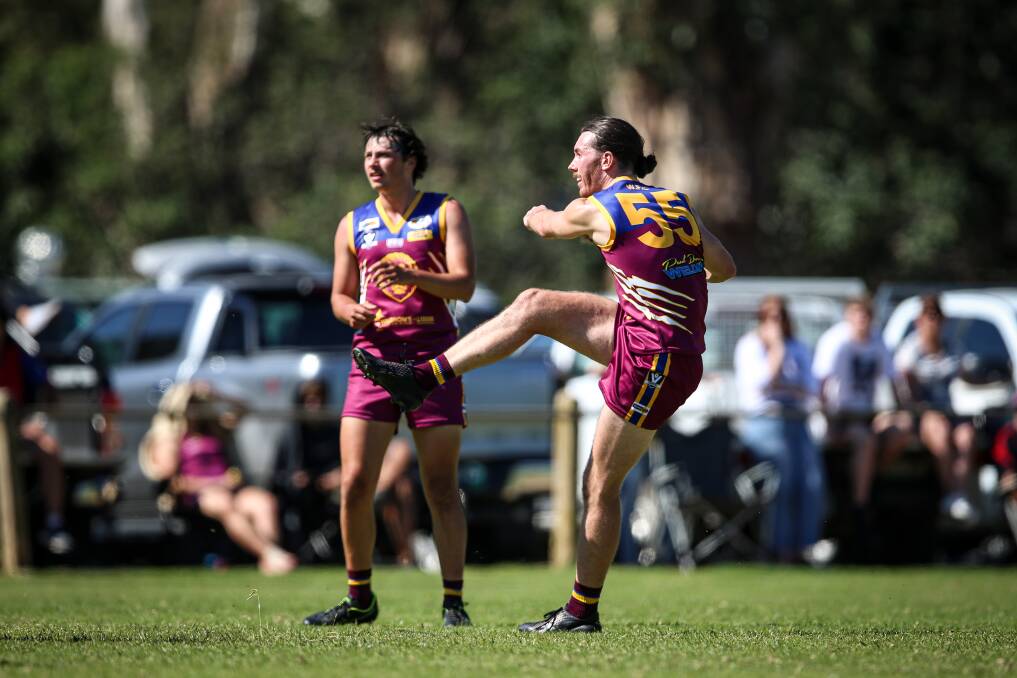 READY TO GO: Adam Romey is one of seven players at Wahgunyah to have played all seven games in the TDFL season. The Lions are prepared for a shortened campaign.