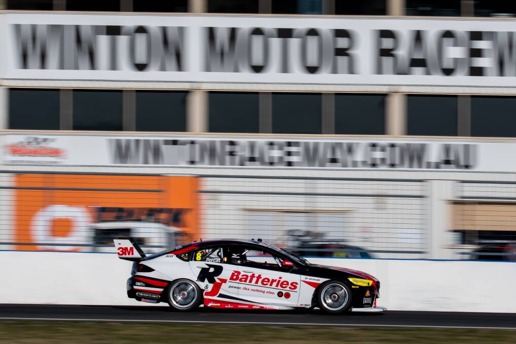 DELAYED: Brad Jones Racing's Nick Percat completes a pre-season test session at Winton Motor Raceway earlier this year. Supercars and Benalla Auto Club confirmed today this year's event would be postponed for a second time. Picture: TIM FARRAH