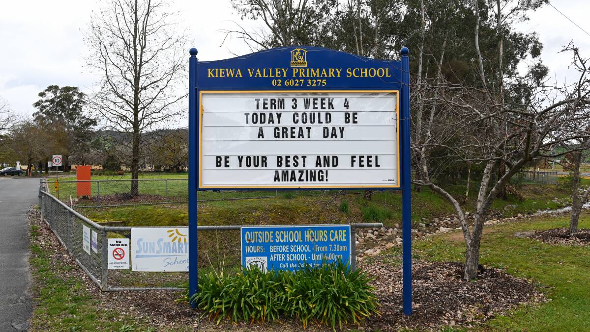 The Kiewa Valley Primary School principal has been forced to work from home.