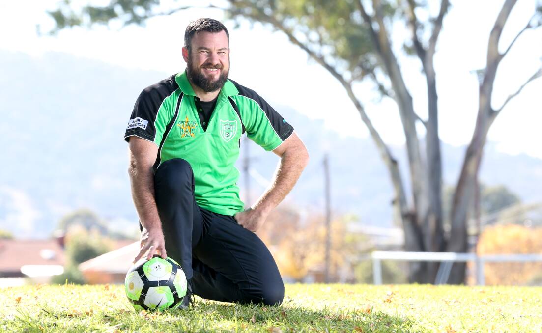 OUTSTANDING: Albury United goalkeeper Marty Chambers will play 350th senior game against rivals Albury City on Sunday. Picture: KYLIE ESLER