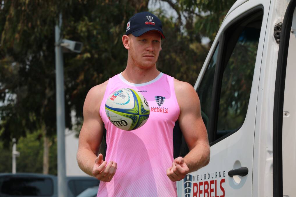 RARING TO GO: Melbourne Rebels' centre Campbell Magnay will look to help his side to victory against the ACT Brumbies on Thursday. Picture: MELBOURNE REBELS