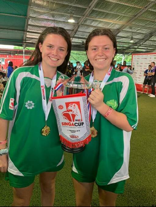 SISTER ACT: Mackensy and Montanna Mathews featured in the Footskills Australia side which claimed the Singa Cup.