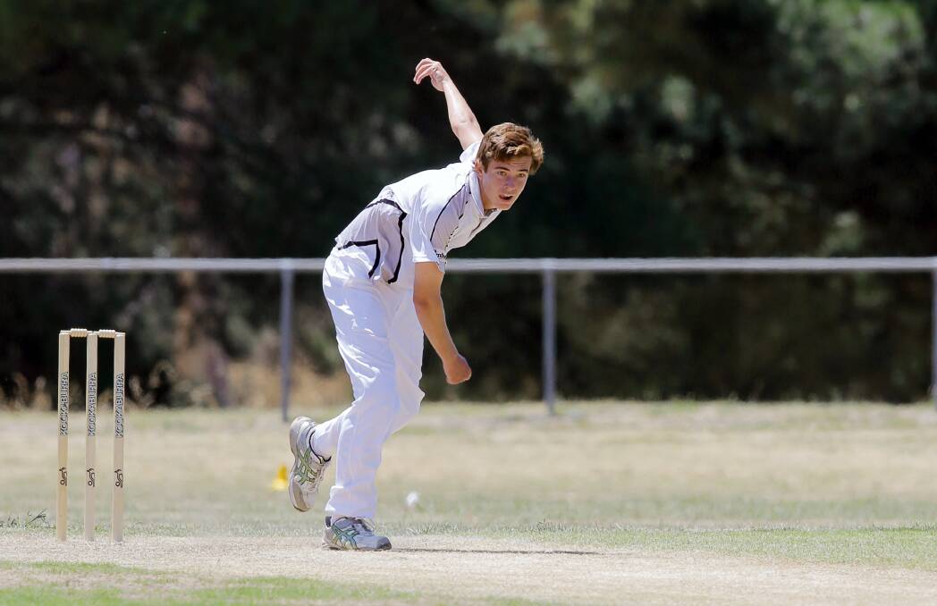 SPEARHEAD: Wangaratta Magpies' opening bowler and captain Dylan Landgren was instrumental in his side's victory on Saturday, finishing with tidy figures of 4-42.
