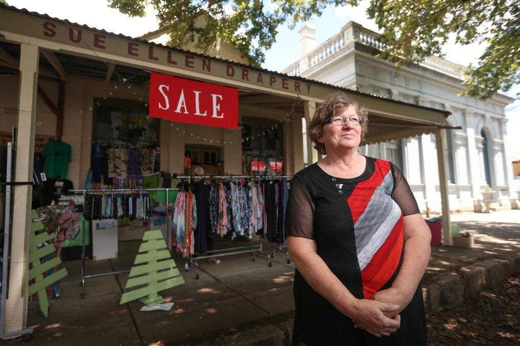 READY TO MOVE ON: After opening her business in 1981 at the age of 19, Sue Hillier has decided to leave Sue Ellen Drapery, Yackandandah, at the end of next month. "Your locals are good but you wouldn't survive if you didn't have your tourists," she says. Picture: JAMES WILTSHIRE 
