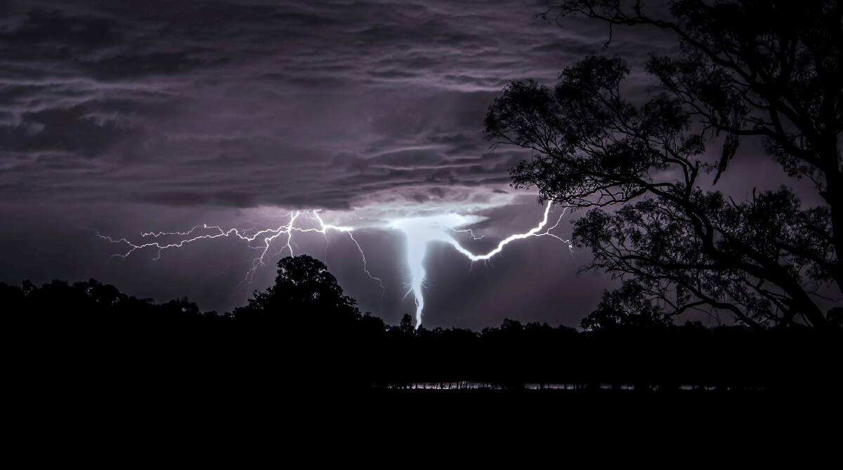 AWESOME: One of the stunning pictures Kurtis Hickling took during the storm at Chiltern on Monday night. 