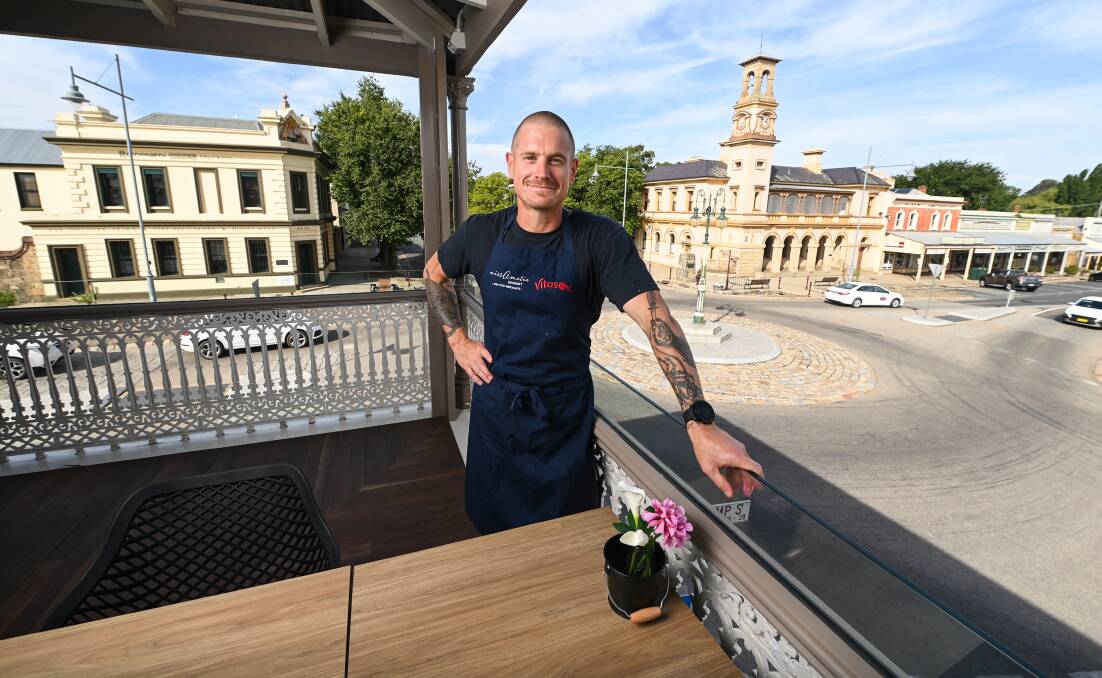 ROOM WITH A VIEW: Miss Amelie Gourmet co-owner David Kapay has expanded the business to the heart of Beechworth. Picture: MARK JESSER