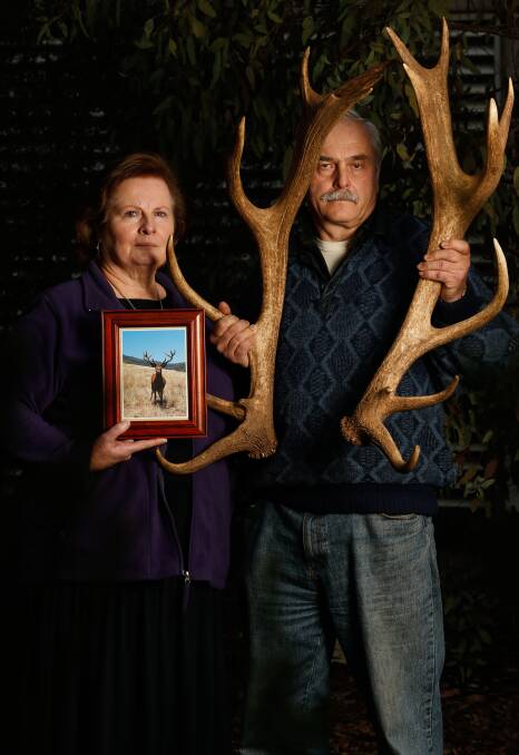 Seeking answers: Narelle and Manfred Wagner are continuing to appeal for help to find the killers of their pet deer. Picture: MARK JESSER