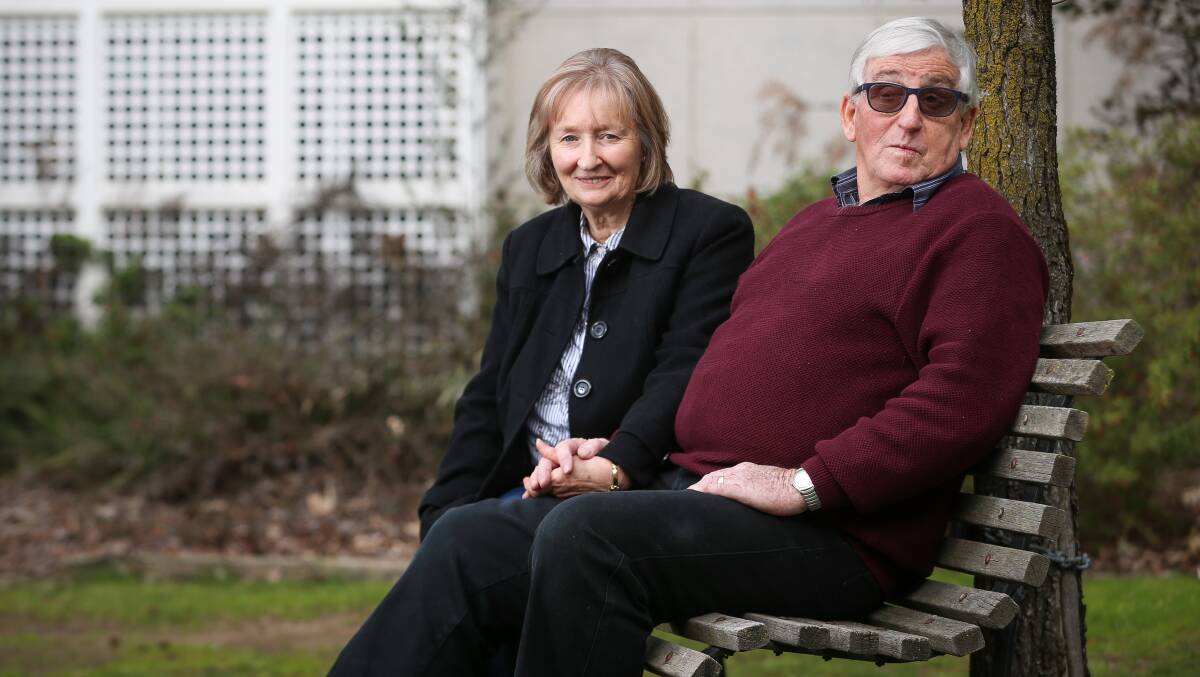 Lavington Vietnam Veteran Doug Langlands, pictured with wife Christine, miraculously survived being shot in the head during the Vietnam War in late 1966. Picture: JAMES WILTSHIRE