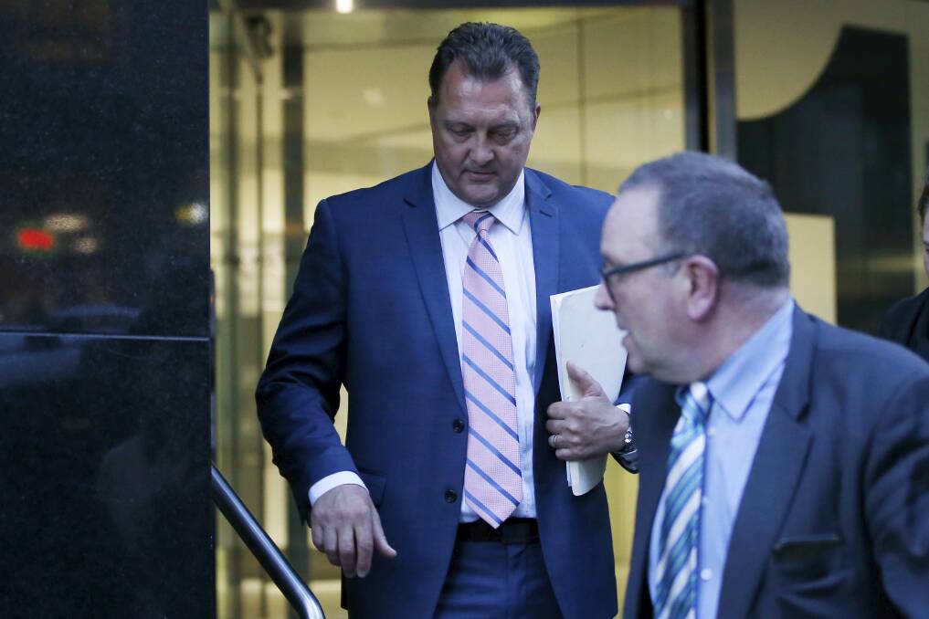 Former drug squad detective Paul Dale leaves the Royal Commission after giving evidence in June.