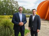 MONEY MAN: Member for Benambra Bill Tilley and Opposition leader Matthew Guy, who will return to the Border today to announce his commitment of $300 million for a new hospital if elected in November.