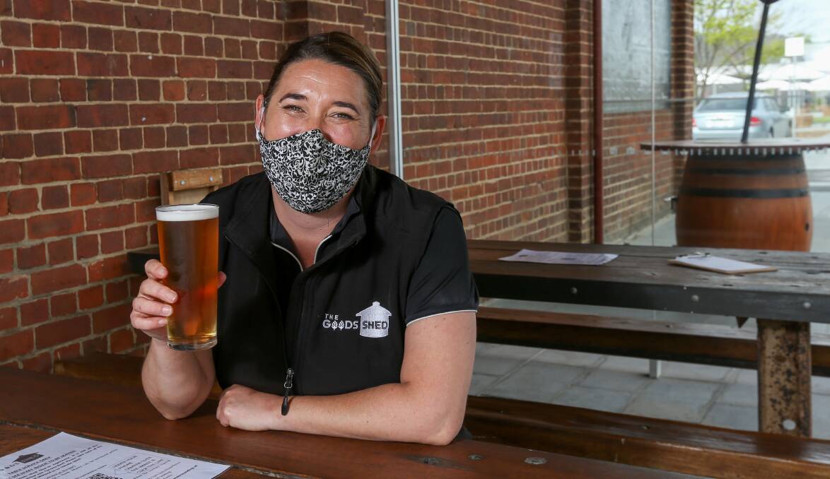 North East residents have been urged to get behind local businesses as they emerge from a painful second lockdown. The Goods Shed bar manager Amanda Coates is looking forward to the return of customers. Picture: TARA TREWHELLA