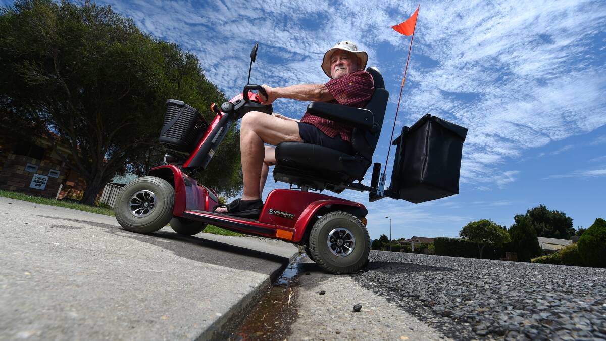POOR DESIGN: A reader sympathises with the concerns of Peter Leigh-Lancaster regarding the unsuitability of footpaths for scooters in Albury-Wodonga. 