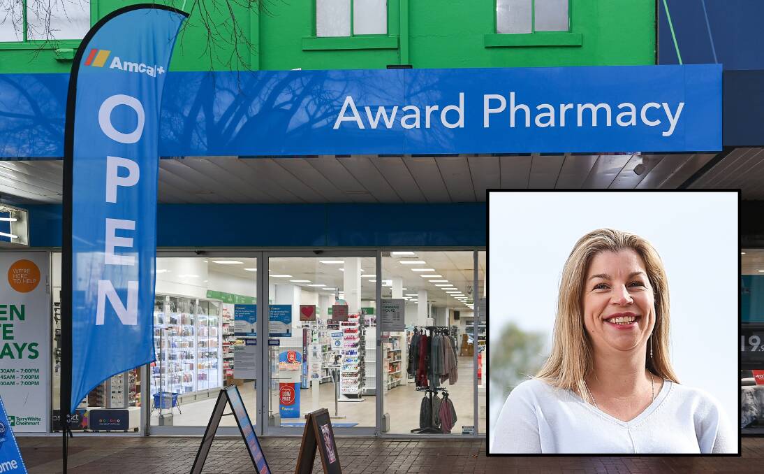 STILL WAITING: Albury's Award Pharmacy on Dean street applied in March to be able to administer the AstraZeneca vaccine, but has not yet received approval months on. Picture: MARK JESSER