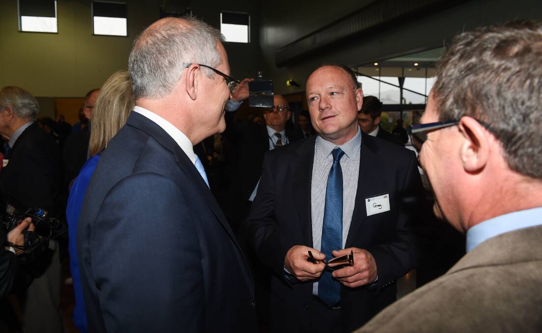 Greg Mirabella with Scott Morrison on the Prime Minister's recent visit to Albury.