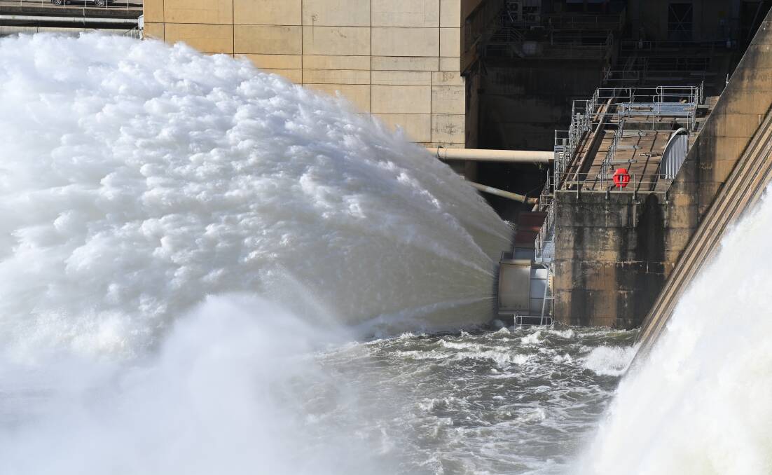 Water releases at Hume Dam increased to 41,000 megalitres a day from 10.30am on Friday. Picture supplied