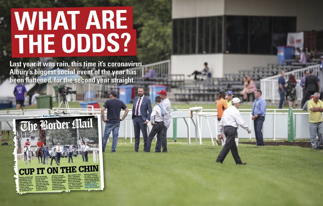 OUT OF LUCK: The Albury Gold Cup was washed out last year and now this year's event, due to be held on Friday, will take a massive hit from the coronavirus threat.