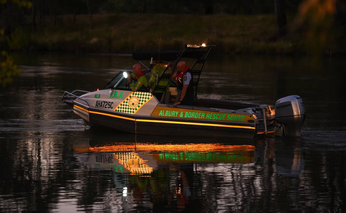 The Albury Border Rescue Squad had two boats out on the water searching for the teenager. Picture: MARK JESSER