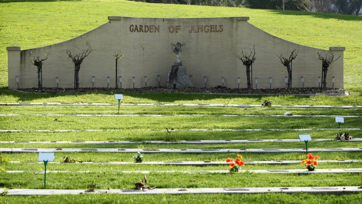 TRANQUIL PLACE: The Garden of Angels at Glenmorus cemetery. A reader has thanked the staff at the facility for their caring and compassionate attitude.