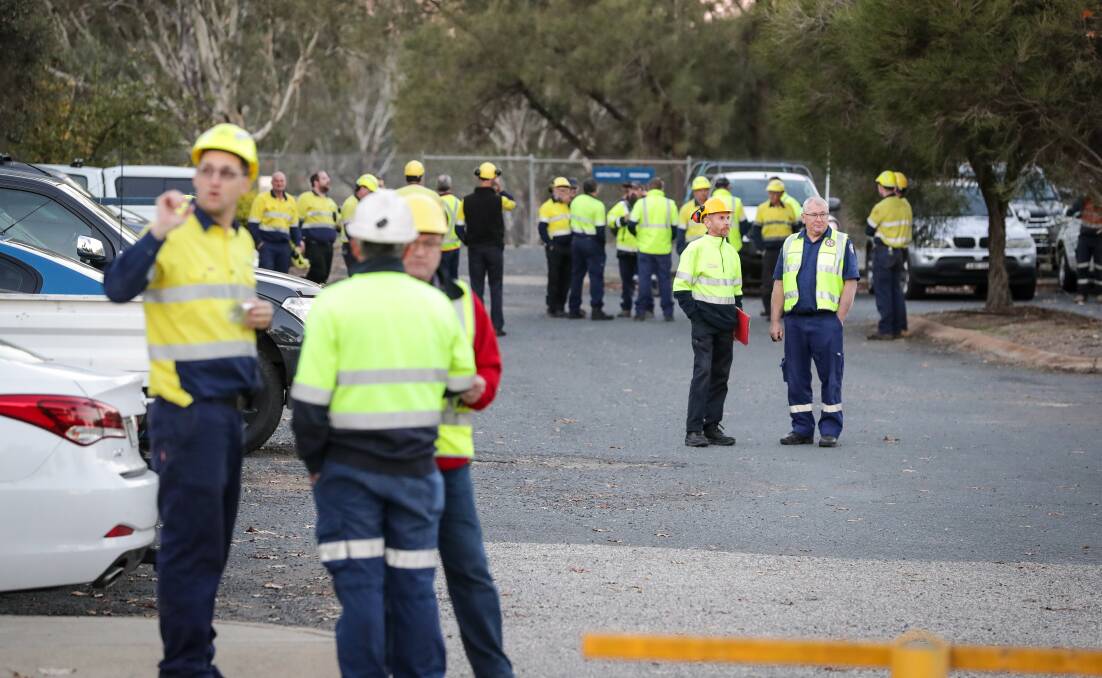 TRAGEDY: A worker died after being overcome with gas at the Norske Skog plant at Ettamogah. Picture: JAMES WILTSHIRE