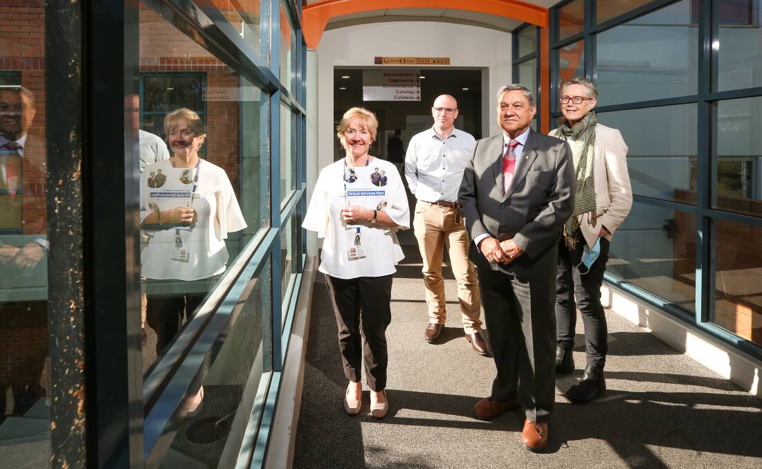 AWH board chair Matt Burke, AWH deputy chief executive Janet Chapman, director of emergency and critical care services David Clancy and director of perioperative and surgical services Barbara Robertson launched the clinical services plan in April. Picture: JAMES WILTSHIRE