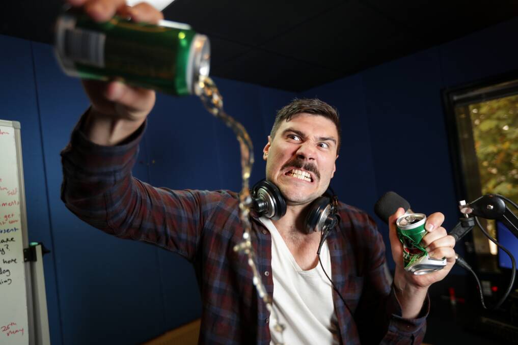 TIME'S UP: At the age of 27, Hit 104.9 breakfast radio announcer Seamus Evans says he has realised he "doesn't drink like normal people', and has decided the time is right to give the grog away. Picture: JAMES WILTSHIRE