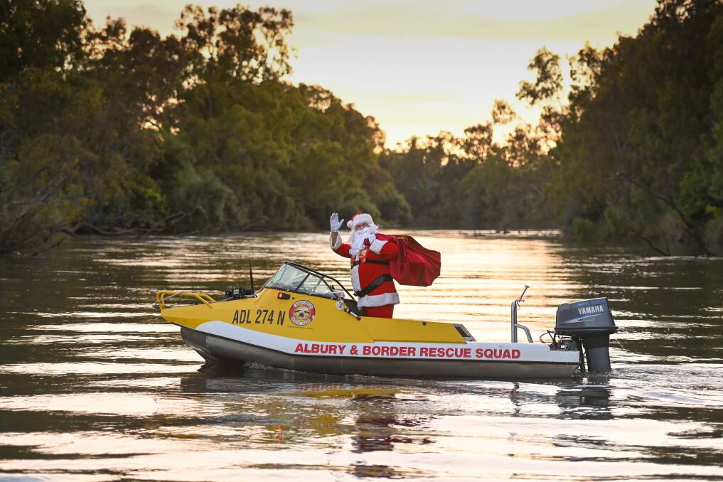 After all the border closures, Santa's considering coming to Albury-Wodonga by boat this year. Picture: MARK JESSER