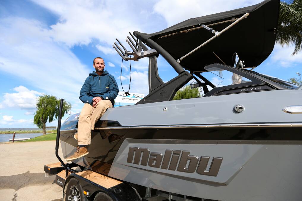 IT'S TIME: Pete O'Neill of Skin Ski and Surf Pro Shop is among Mulwala business owners hoping to see the border changed for tourism purposes. Picture: JAMES WILTSHIRE