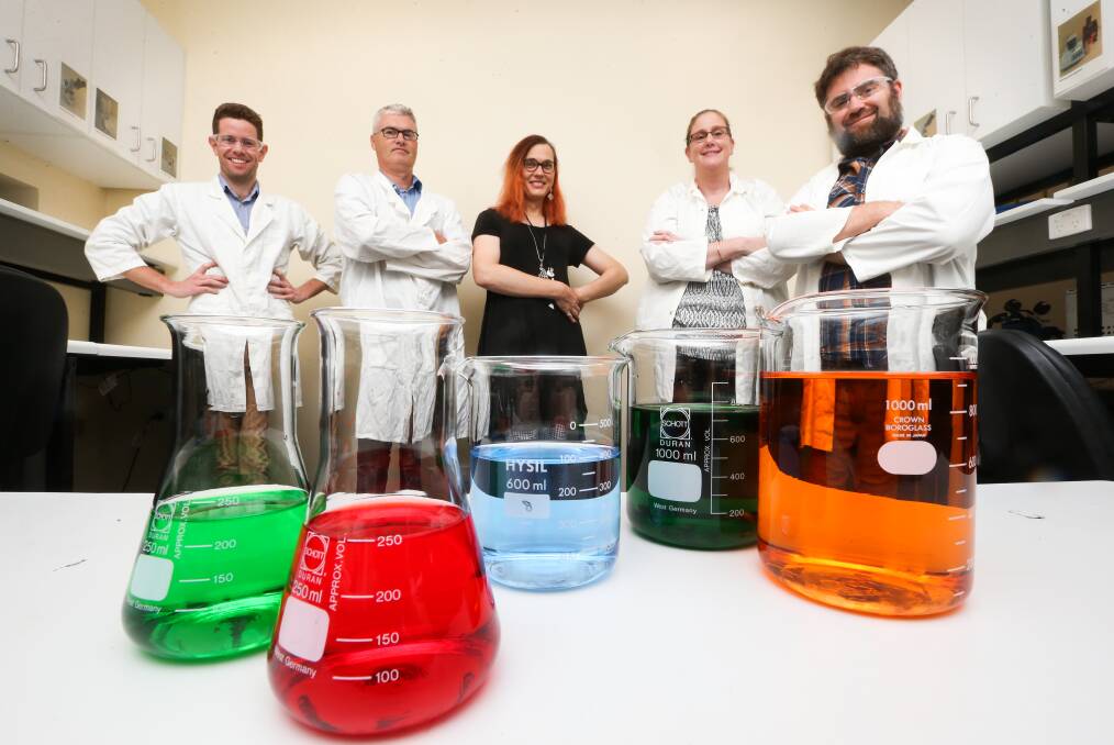 TEAM: Academics Keith White, Ronan O'Toole, Amy Brymora, Cathryn Hogarth and James Van Dyke will lead the Bachelor of Biomedical Science (Medical) at La Trobe University's Wodonga campus. Picture: KYLIE ESLER